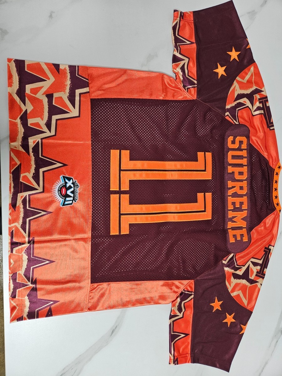 Supreme Stars Football Jersey Orange - 25SS M-size | eBay