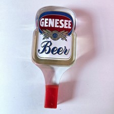 Genesee Beer Acrylic Logo Beer Tap Handle 6.5? Tall Never Used Vintage Kegorator