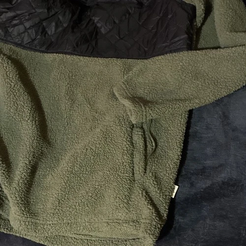 Magellan Outdoors Campfire Men’s M Green/Black Quilted Fleece Pullover image 4