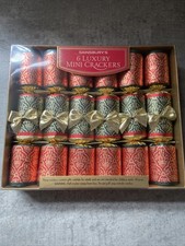 Vtg Christmas Tree Damask Luxury Mini Crackers Christmas Decorations Unopened
