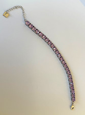 Nuovo Bracciale Tennis Park Lane Lavanda Mini Impression Cristalli Viola Argento