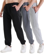 3 Pack Mens Sweatpants Athletic Workout Joggers for Men Active Running Gym Pa...