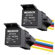 Pack JD1914 Car Relay Harness, 1V 40A 5-Pin SPDT, with 5-Pin Plastic Back 2
