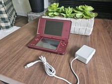 Sistema de consola portátil Nintendo DSi XL rojo borgoña UTL-001 probado