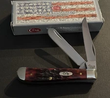 🔥 2019 Case XX 6207 Crimson Red Bone Peach Seed Jig Mini Pocket Trapper