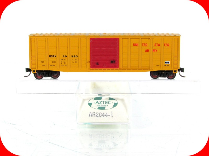 N Scale *UNITED STATES ARMY* 50' Box Car #29385 - AZTEC AR2044, MTL Cplrs *RARE