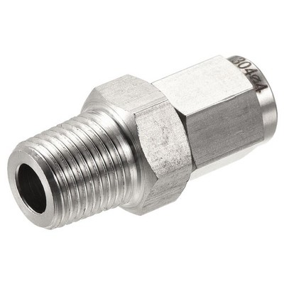 Compression Tube Fitting Stainless Steel 1/8PT Male Thread x 4mm OD Tube