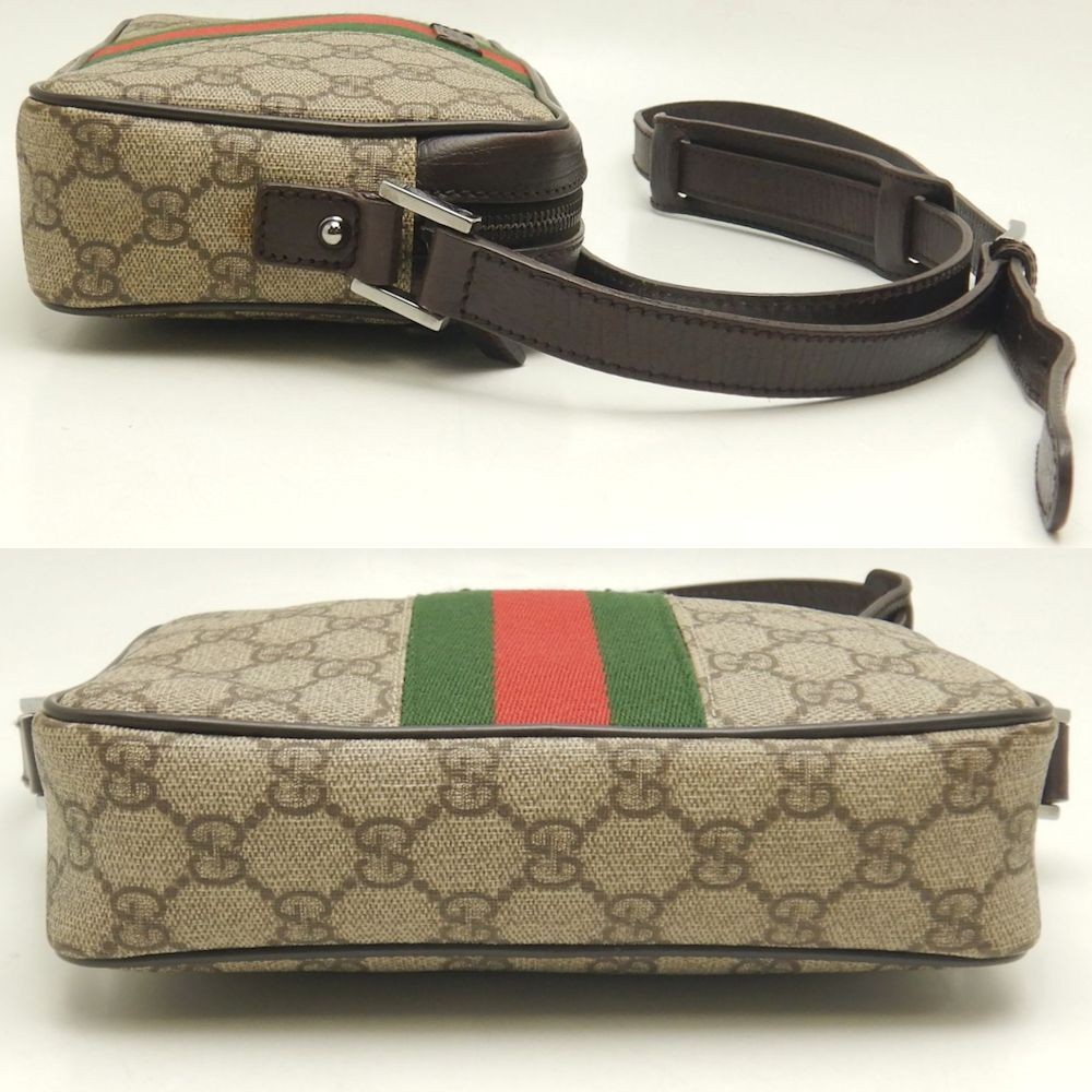 GUCCI 162910 Sherry Line Shoulder Bag GG Supreme Canvas Beige Brown Women s 2535 thumbnail 4