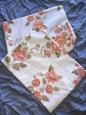 vintage lady pepperell sheet Jeffersonian Rose Orange Single Flat