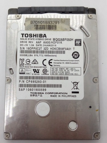 TOSHIBA***MQ02ABF050H*** 500GB*** SATA HDD Notebook 2,5'' ZOLL#NFP1714