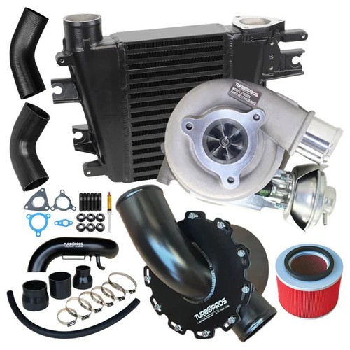 Turbo de actualización, intercooler, caja de aire + kit de tuberías para Nissan Patrol ZD30 3,0 L - Imagen 2 de 19
