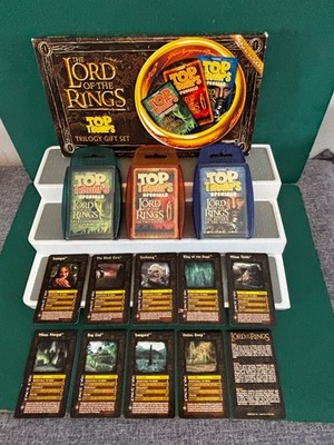 Herr der Ringe Top Trumps Trilogie Geschenkset 9 exklusive Karten 100% komplett