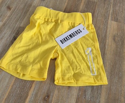 Bikkembergs jersey shorts baby size 6 months yellow new with tags 