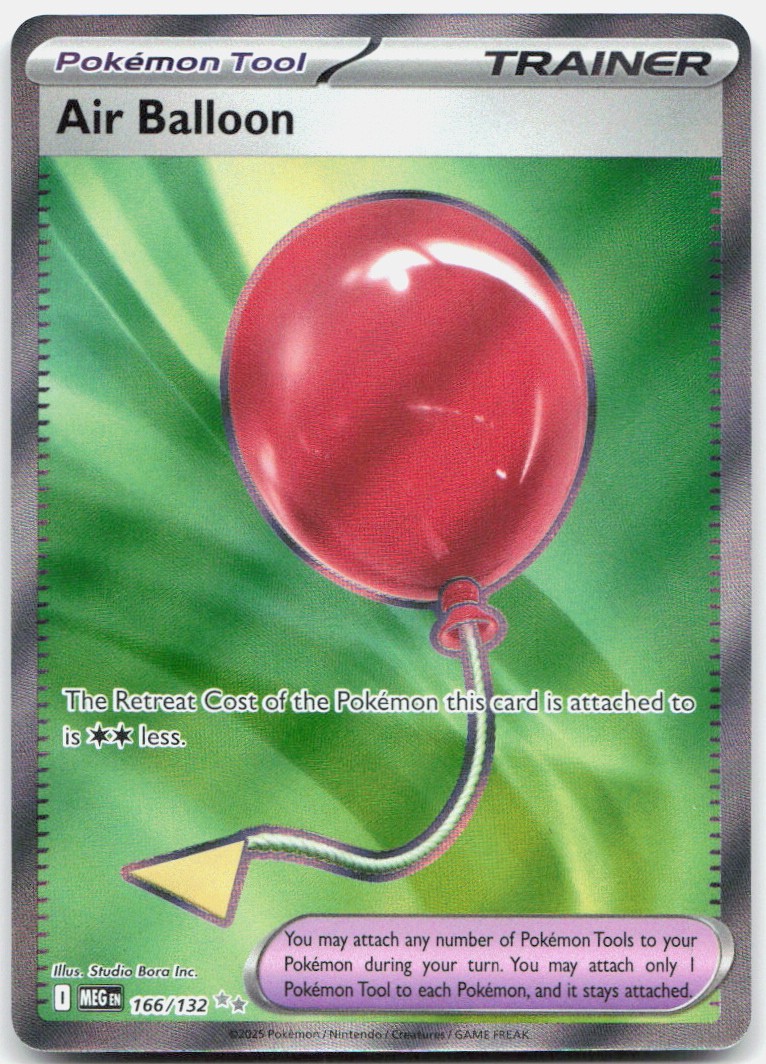Pokemon TCG Air Balloon ME01: Mega Evolution Ultra Rare 166/132 Holo