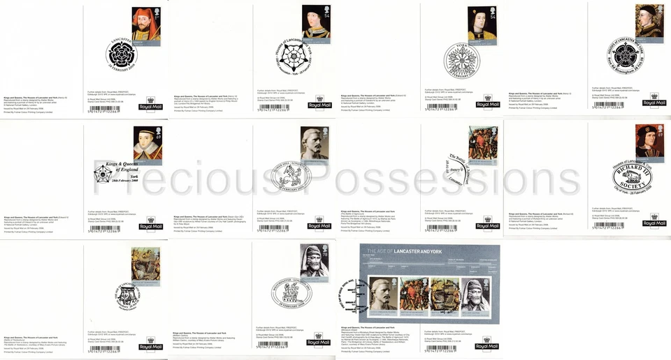 GB TARJETAS PHQ USADAS TRASERAS FDI 2008 Nº 308 CASA AGE OF LANCASTER & YORK Foto 2 de 2