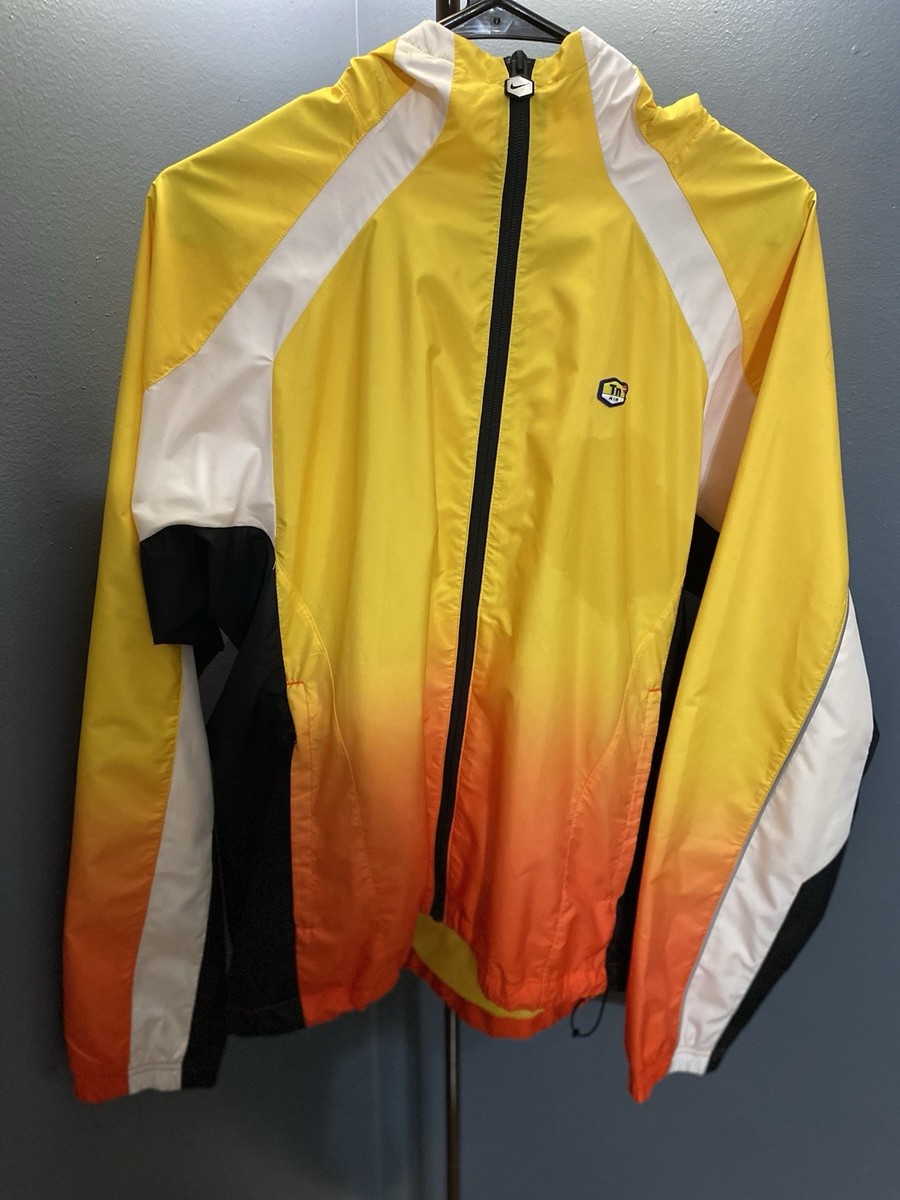 Nike TN Track Jacket AR5793-719 Sunset Orange Yellow Black Small