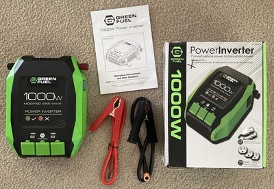Green Fuel 1000W Power Inverter 12V DC to 120V AC Modified Sine Wave w/ USB