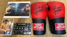 Manny Pacquiao Autographed Boxing Gloves Pair Left Right Official Team COA