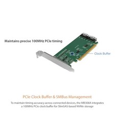 Icy Dock MB308A EXLINK MB308A PCIE 4.0 X16 NVME ADAPTER CARD WITH 2 X SLIMSAS 8I