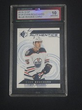 2018-19 Upper Deck SP Rookie Authentics Evan Bouchard RC Card #104 KSA 10!. rookie card picture