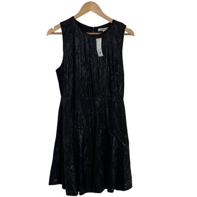 NWT Francescas Womens Sleeveless Fit Flare Black Dress Size Large Special Event