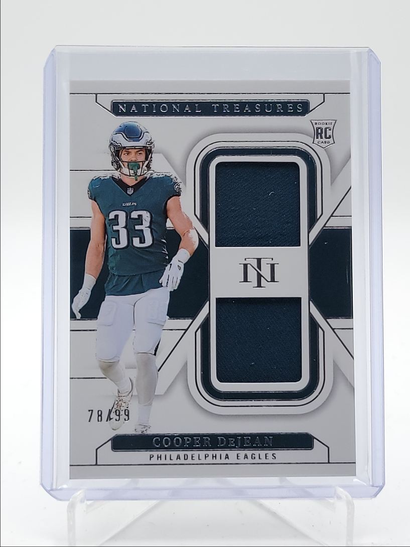 COOPER DEJEAN 2024 NATIONAL TREASURES ROOKIE DUAL PATCH RC /99 Q0398