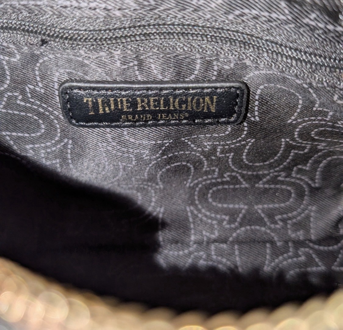 New True Religion W/ Metal Horseshoe Logo Crossbody Bag Black thumbnail 8