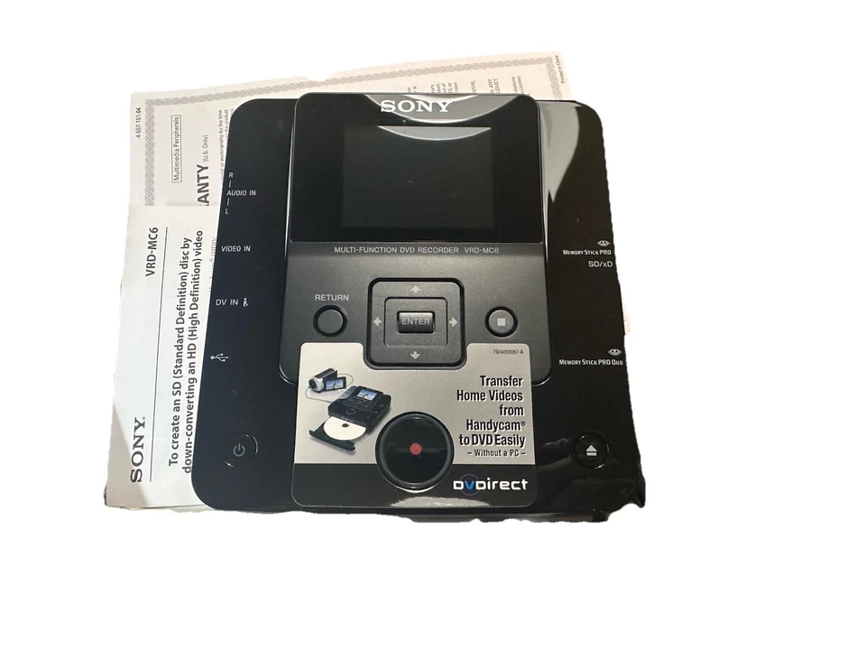 Grabadora de DVD multifunción Sony VRD-MC6 NUEVA EN CAJA ABIERTA NUNCA USADA Foto 2 de 4