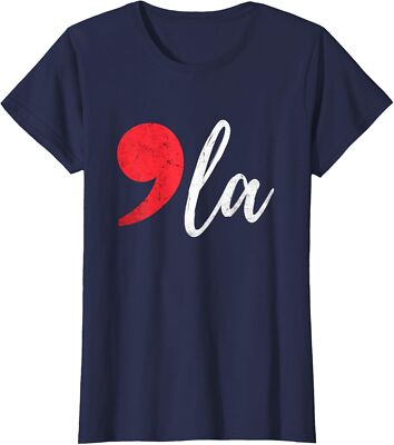 Kamala Harris 2024 President Comma La Funny Ladies' Crewneck T-Shirt