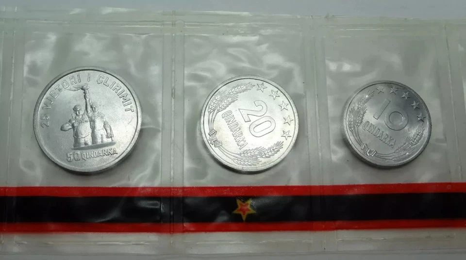 1969 ALBANIA - OFFICIAL MINT SET (5) - QINDARKA & LEK - LIBERATION - SEALED -RAR - Image 4 of 4