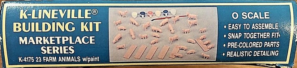 K-Lineville Building Kit K-4175 Farm Animals 23 Animal Figures O Scale - Image 2 of 4