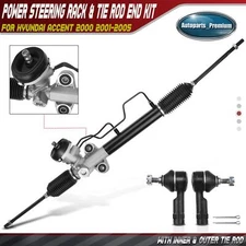 3x Power Steering Rack and Pinion Tie Rod End Kit for Hyundai Accent 2000-2005