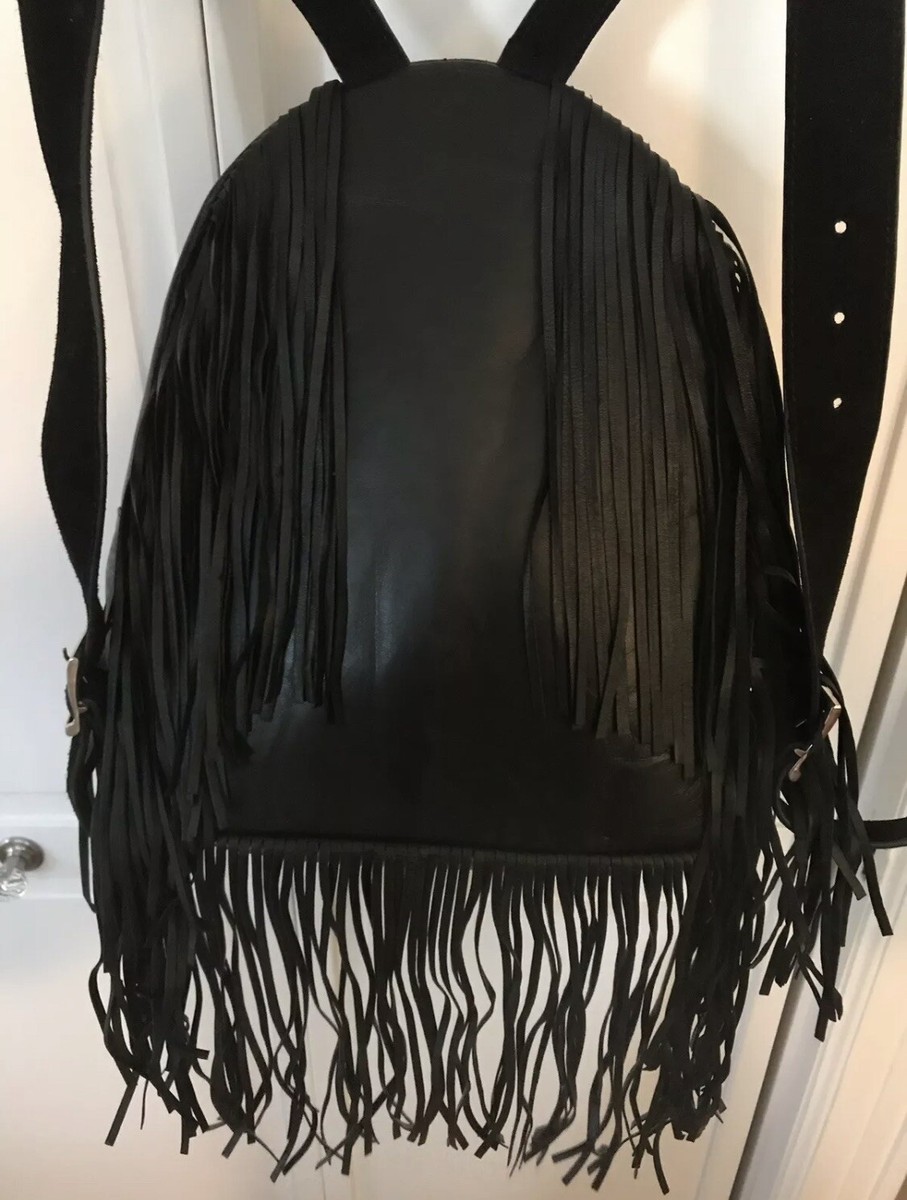 Italian Larettamia black leather and suede backpack with skull and flower motif BEAUTIFUL LARETTAMIA BLACK LEATHER BACKPACK - SKULL Calavera  main image 4