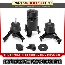 4x Engine Motor & Transmission Mount for Toyota Highlander 06-10 Lexus RX400h