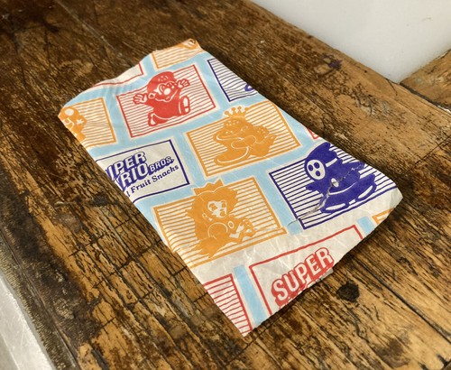 Vtg 1989 Super Mario Bros. Real Fruit Snacks Empty Pouch Wrapper Nintendo RARE! - Picture 3 of 5