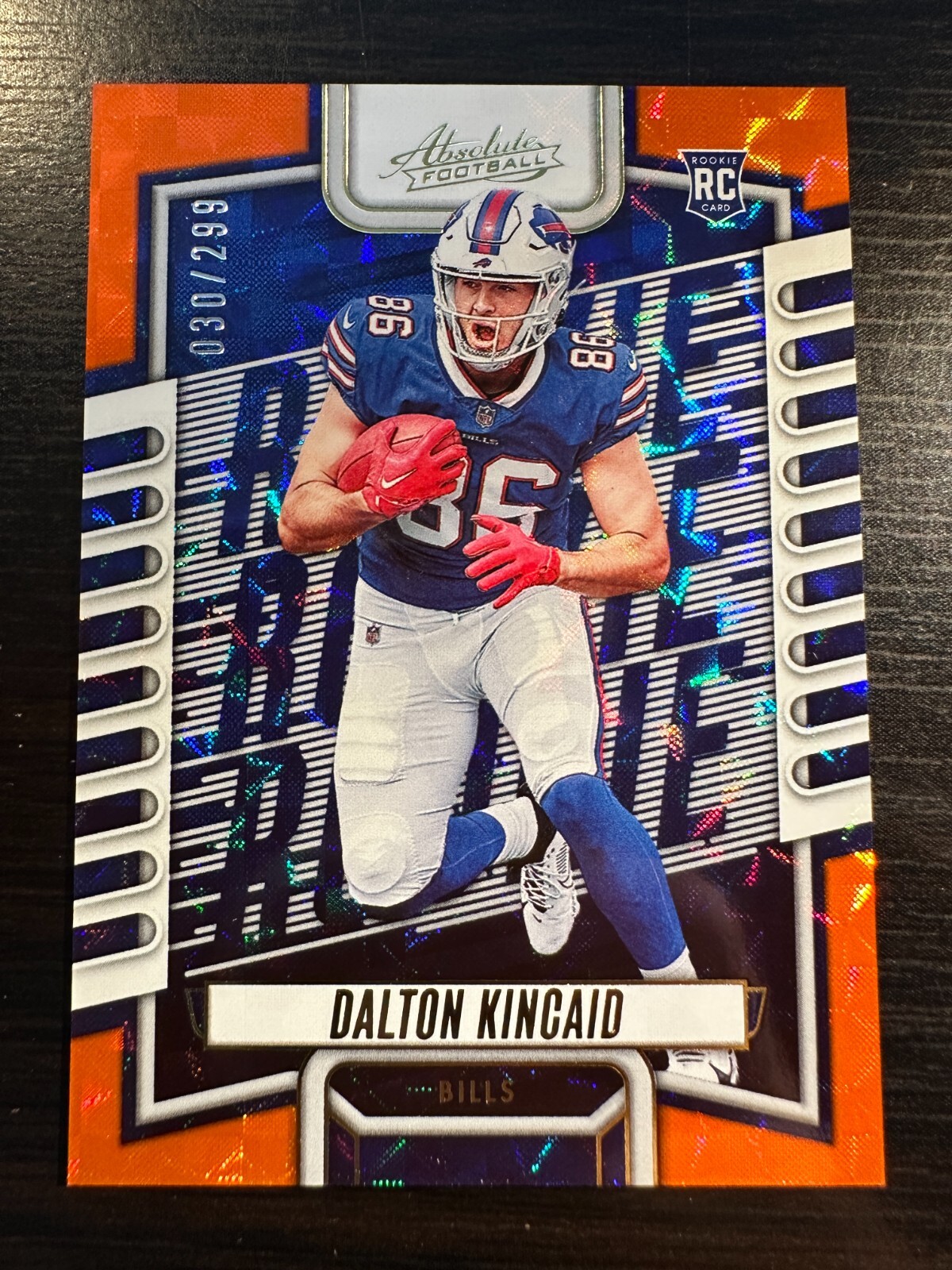 DALTON KINCAID 2023 PANINI ABSOLUTE #113 ORANGE FOIL PARALLEL ROOKIE RC #'D /299