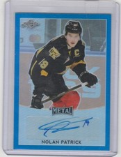 2016 17 Leaf Metal Prismatic Blue Autograph #4/25 Nolan Patrick Flyers #2Pick RC