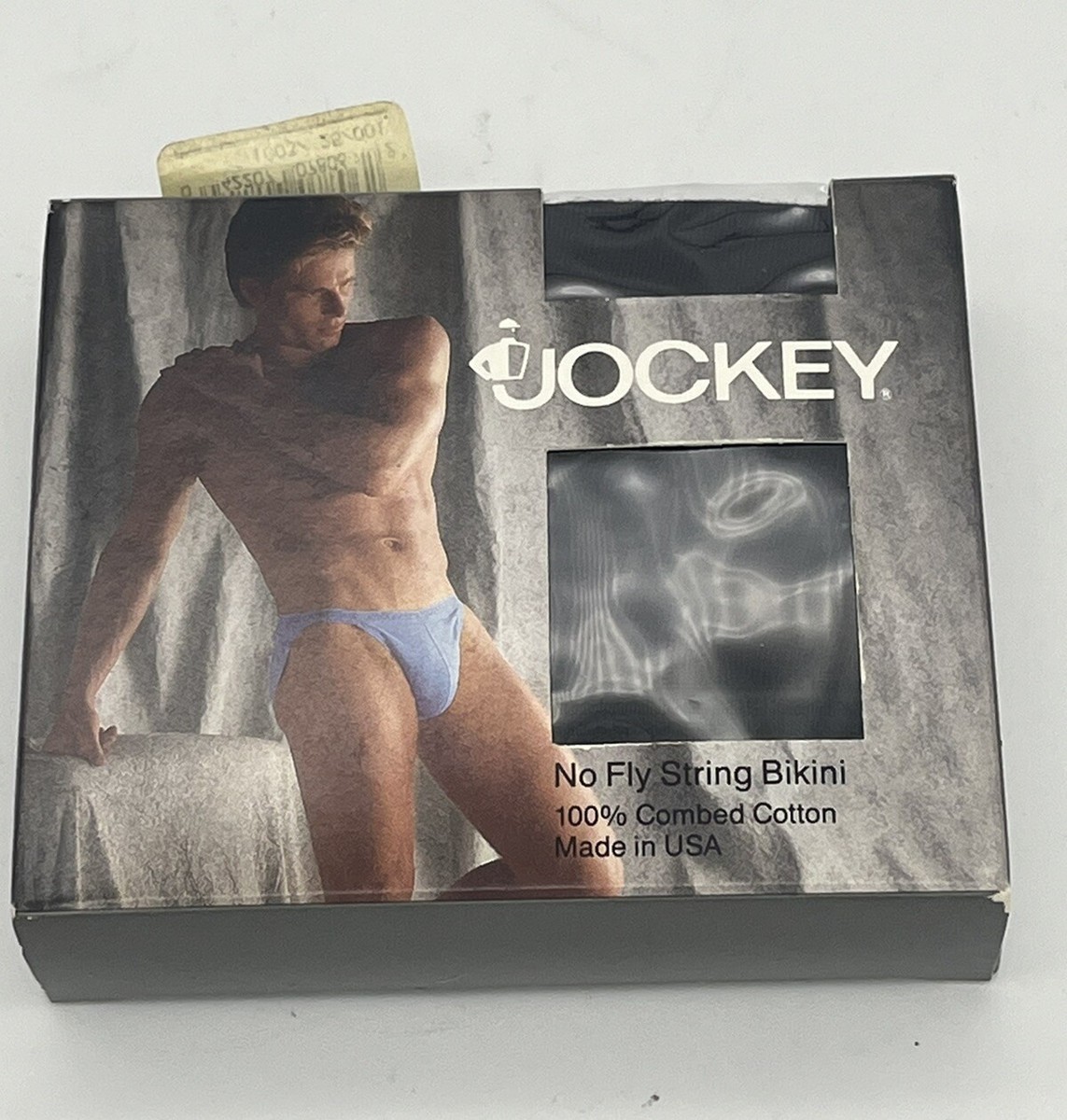 Vintage 1990 Jockey Men's M No Fly String Bikini Underwear USA