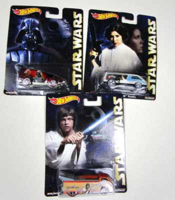 HOT WHEELS STAR WARS LOT of 3 Cars SPOILER SPORT, Dream Van XGW Panel Volkswagen