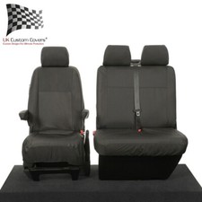 Vw Transporter T6/T6.1 Front Seat Covers Single/Double (2015-2024) Black 103