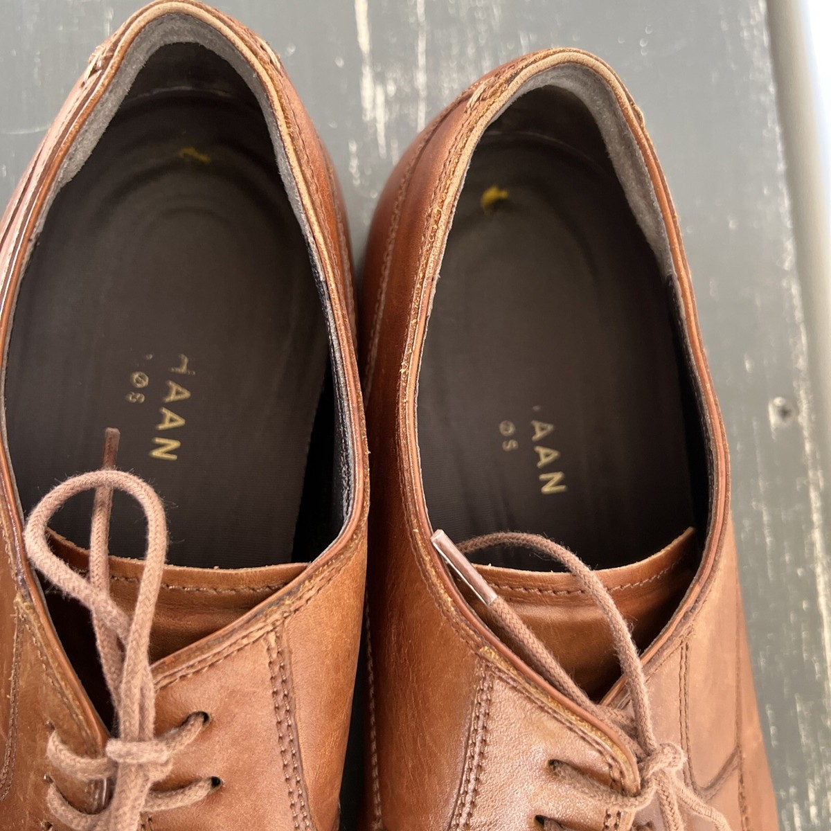 Cole Haan Grand Os Mens Brown Leather Lace Up Oxford Shoes 
