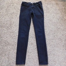 Frame Denim Jeans Womens 26 Le Skinny de Jeanne Black Stretch Low Rise USA Made