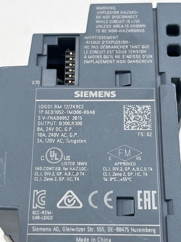 Siemens LOGO! BM 12/24RCE 1P 6ED1052-1MD00-0BA8 8 Input 4 Output PLC Module Used - Picture 15 of 19