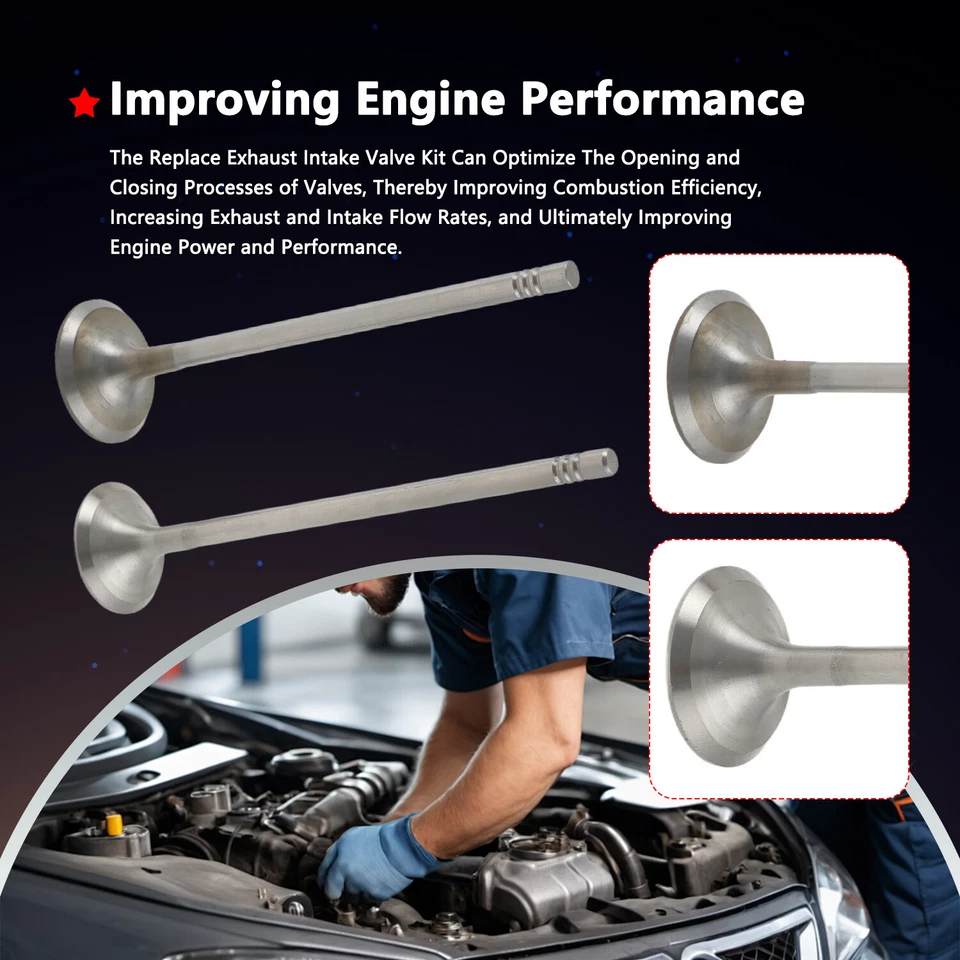 Впускные клапаны и выпускные клапаны 8 шт для Mini Cooper R56 1,6 л 2009-2015 годов выпуска - Изображение 3 из 4