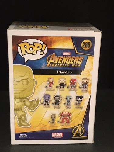 FUNKO POP! MARVEL AVENGERS INFINITY WAR THANOS GOLD CHROME #289 - Picture 3 of 8