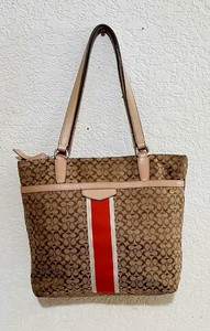 coach signature canvas tote