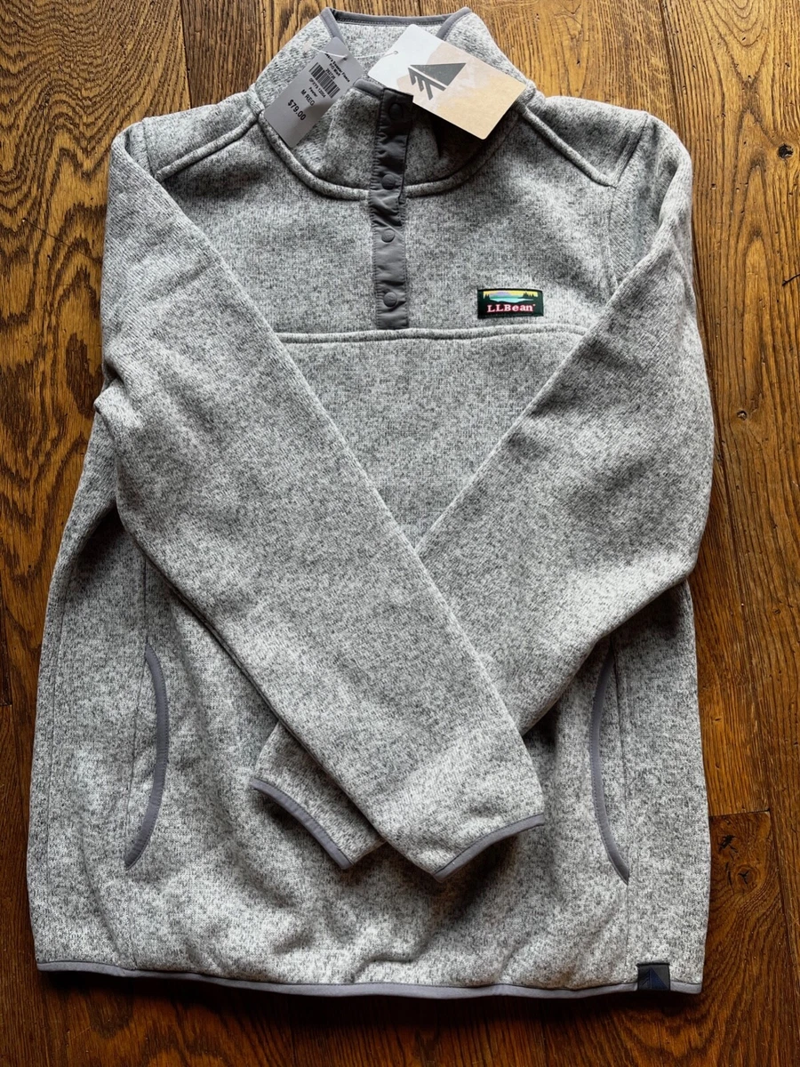 Ll bean grey fleece clearance pullover
