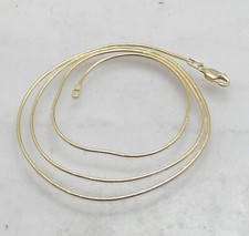 0.9mm Solid Round Snake Chain Necklace Real 14K Yellow Gold ALL SIZES up to 24"