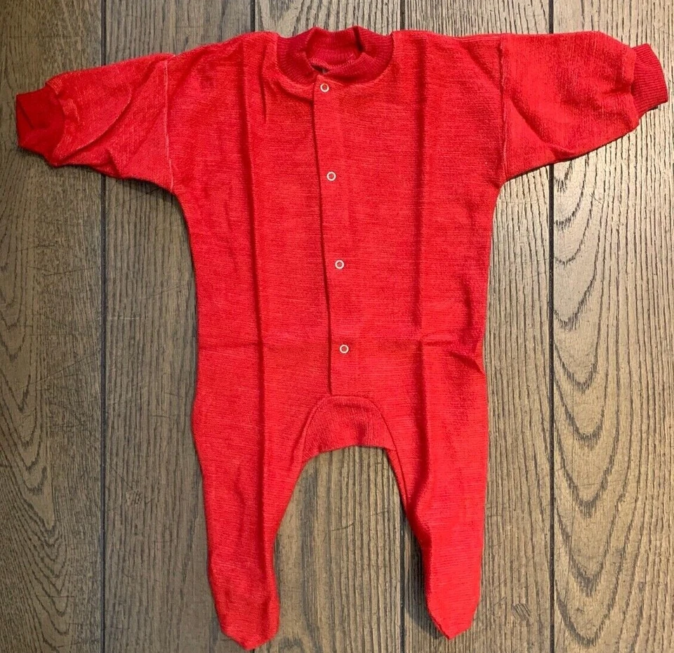 Cosilana Strampler / Overall / Schlafanzug mit Fuß aus Wolle (Wollfrottee) - Bild 3 von 3