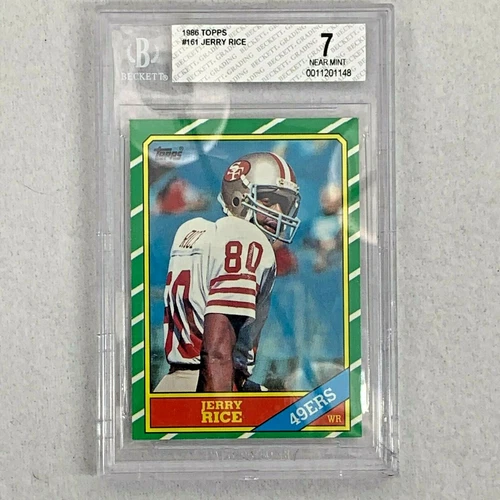 1986 Topps JERRY RICE #161 BGS 7 Rookie HOF SAN FRANCISCO 49ERS NINERS